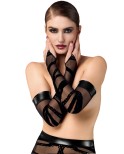 Gants longs floqués Bondesque F361 - par Noir Handmade