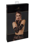 Gants longs floqués Bondesque F361 - par Noir Handmade