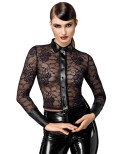 Chemise dentelle Noirelle F377 - par Noir Handmade