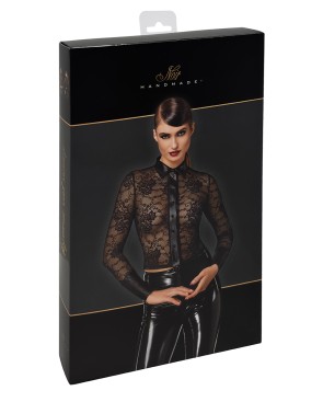 Chemise dentelle Noirelle F377 - Noir Handmade