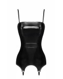 Corset porte-jarretelle vinyle Dominae F381 - par Noir Handmade