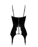 Corset porte-jarretelle vinyle Dominae F381 - par Noir Handmade