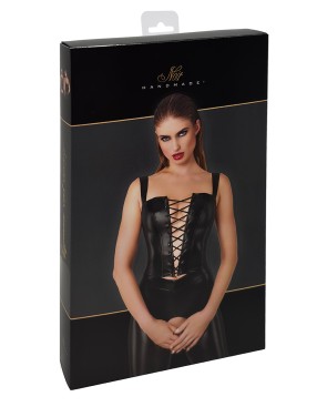 Top style corset Vixen F365 - Noir Handmade