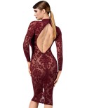 Robe fourreau en tulle floqué Kink Royal F384 - par Noir Handmade Robe fourreau en tulle floqué Kink Royal F384 - par Noir Handmade