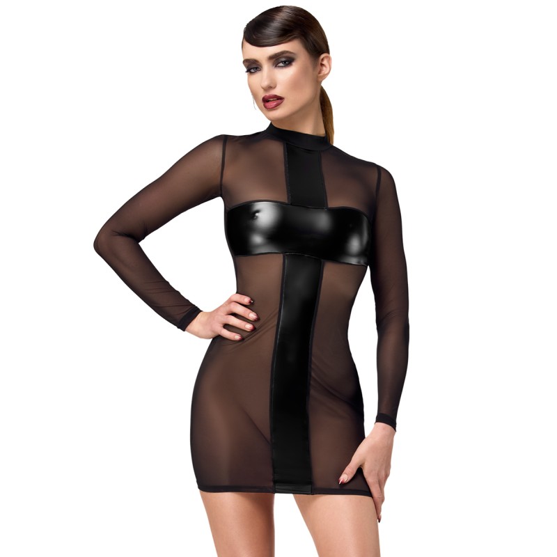 Mini robe tulle et wetlook Crossfire F369 - par Noir Handmade Mini robe tulle et wetlook Crossfire F369 - par Noir Handmade