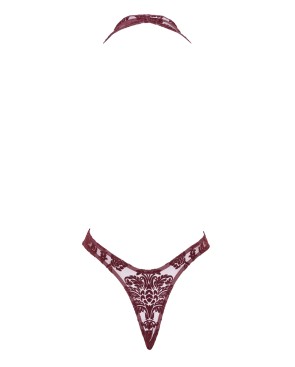 Body en tulle floqué Kink Royal F386 - Noir Handmade