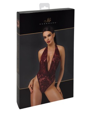Body en tulle floqué Kink Royal F386 - Noir Handmade