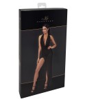 Robe longue fendue Onyx F373 - par Noir Handmade