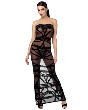 Robe bustier Bondesque F358 - Noir Handmade