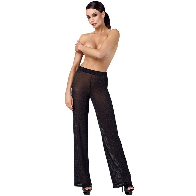 Pantalon en maille pailletée Onyx F374 - par Noir Handmade