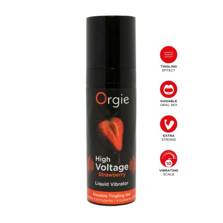 Gel d'excitation High Voltage Liquid Vibrator Fraise - Orgie