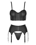 Ensemble lingerie 3 pièces avec porte-jarretelles LUXE - par Cottelli PARTY