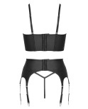Ensemble lingerie 3 pièces avec porte-jarretelles LUXE - par Cottelli PARTY