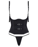 Ensemble corset seins nus noir Séduction - par Cottelli PARTY