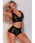 Ensemble Top et Shorty noir - par J Lingerie Ensemble Top et Shorty noir - par J Lingerie