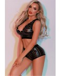 Ensemble Top et Shorty noir - par J Lingerie Ensemble Top et Shorty noir - par J Lingerie