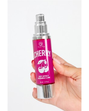 Huile Massage & Lubrifiant Chauffant Cerise - Secret Play