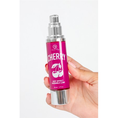 Huile Massage & Lubrifiant Chauffant Cerise - Secret Play