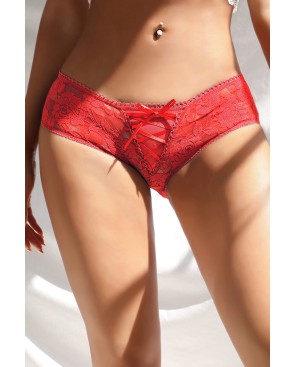 Culotte ouverte dentelle l'O Rouge - Litolu Lingerie