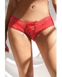 Culotte ouverte dentelle l'O Rouge - Litolu Lingerie