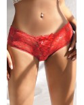 Culotte ouverte dentelle l'O Rouge - Litolu Lingerie