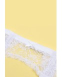 Porte-jarretelles et string, étroite Blanc - Litolu Lingerie