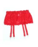 Porte-jarretelles dentelle large Rouge - Litolu Lingerie