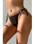 String brodé dans le dos Noir sensuel - Litolu Lingerie