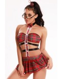 Tenue étudiante sexy 4 pièces - par Lingerie