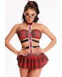 Tenue étudiante sexy 4 pièces - par Lingerie