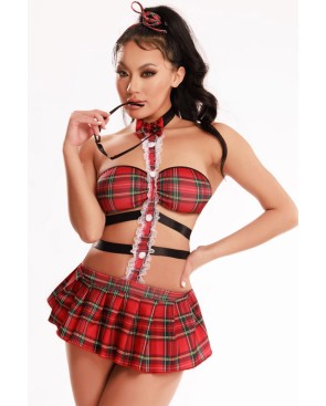Tenue étudiante sexy 4 pièces - J Lingerie