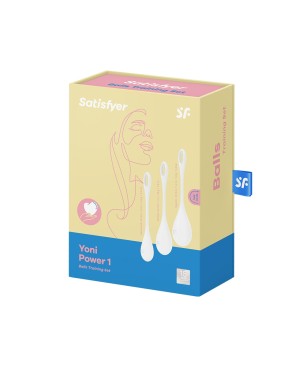 Kit d'entrainement pelvien Yoni Power 1 Blanc - Satisfyer
