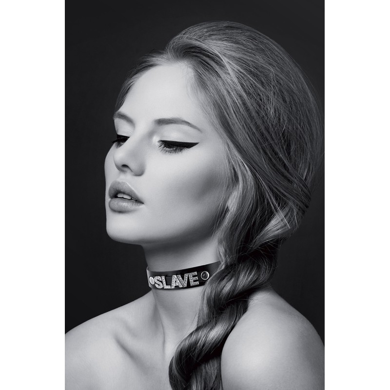 Collier strass SLAVE - BDSM - Bijoux Pour Toi
