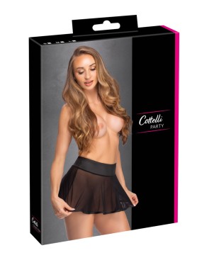 Mini-jupe noire transparente - Cottelli PARTY