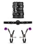 Coffret BDSM  Black Fantasy avec 10 accessoires - par Bedroom Fantasies