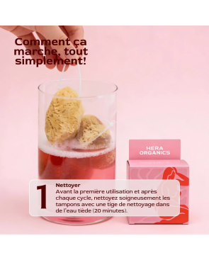Comprimés nettoyants pour éponges menstruelles  HERA