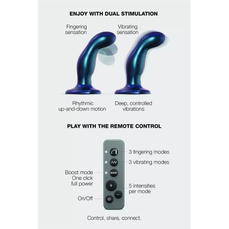 Dildo fingering et vibrant bleu - par Strap On Me