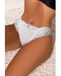 String dentelle dos lacé Blanc - Litolu Lingerie String dentelle dos lacé Blanc - Litolu Lingerie