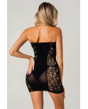 Mini robe bustier noire - par J Lingerie