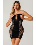 Mini robe bustier noire - par J Lingerie