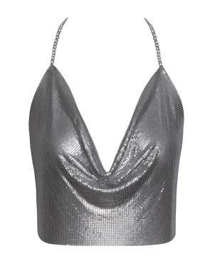 Top en métal argenté - Cottelli ACCESSOIRES