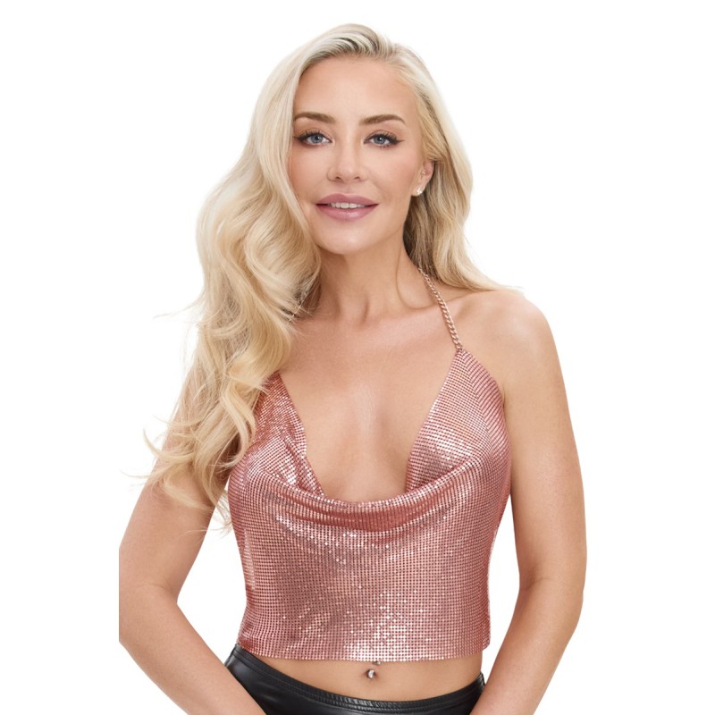 Top en métal doré rose - par Cotelli ACCESSOIRES