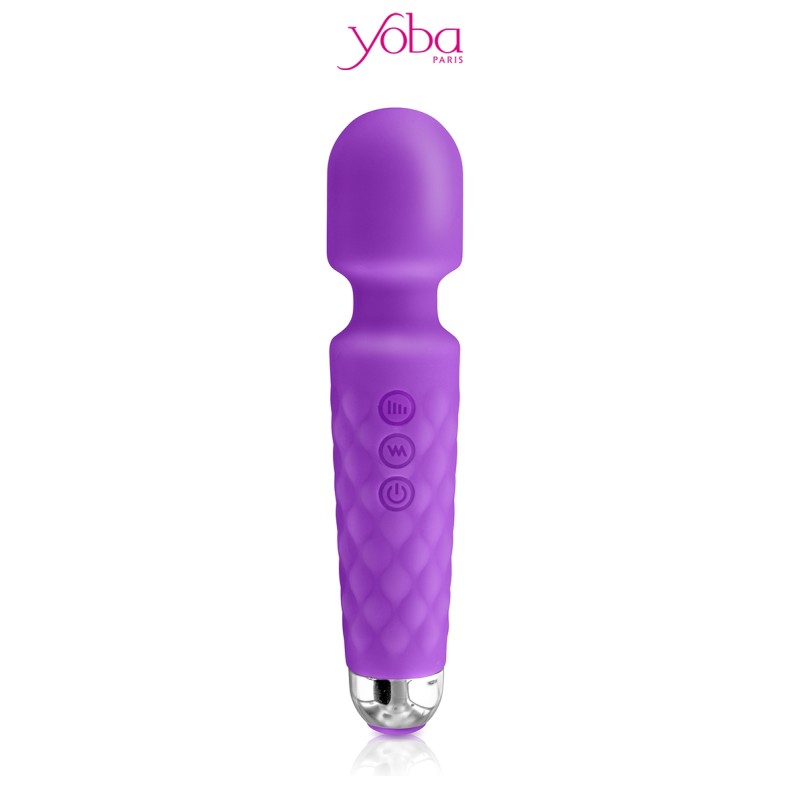 Vibro Love Wand rechargeable violet - par Yoba