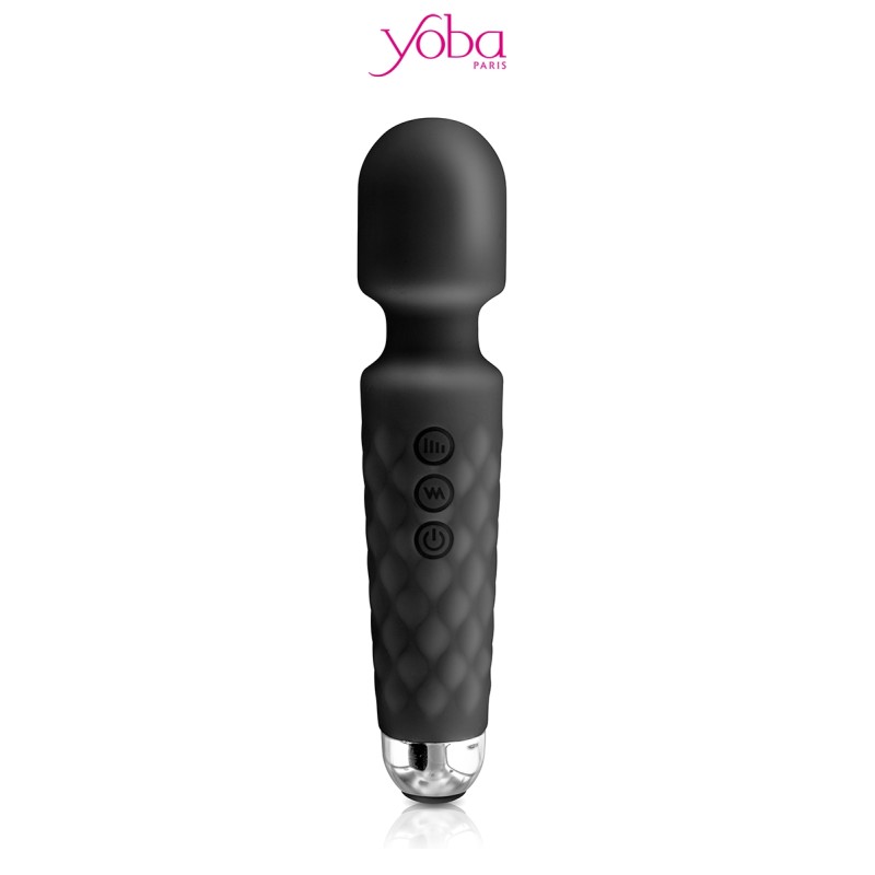 Vibro Love Wand rechargeable noir - par Yoba Vibro Love Wand rechargeable noir - par Yoba