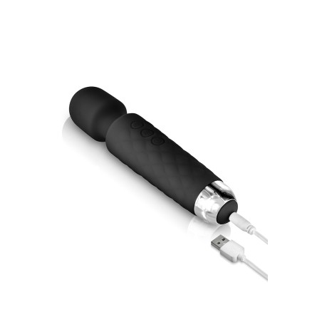 Vibro Love Wand rechargeable noir - par Yoba