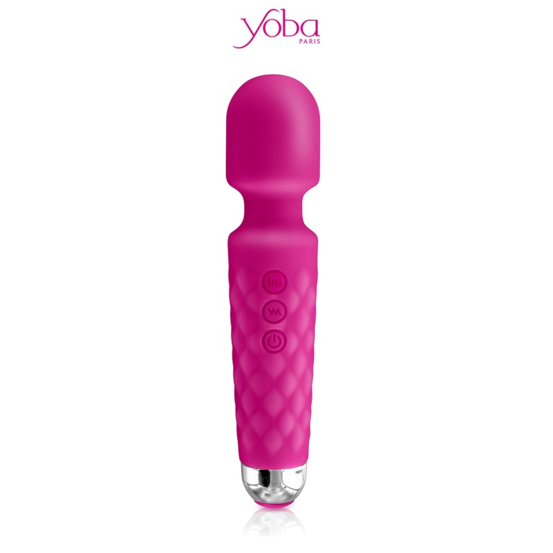 Vibro Love Wand rechargeable rose - par Yoba Vibro Love Wand rechargeable rose - par Yoba