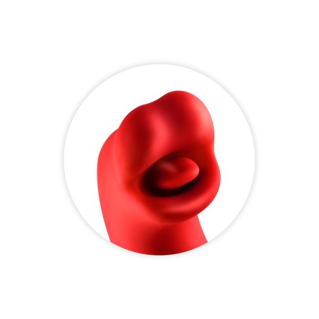 Vibromasseur rabbit 3-en-1 Kissy rouge - par Yoba