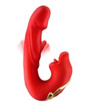 Vibromasseur rabbit 3-en-1 Kissy rouge - par Yoba