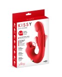 Vibromasseur rabbit 3-en-1 Kissy rouge - par Yoba
