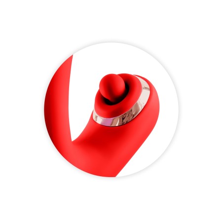 Vibromasseur rabbit 3-en-1 Joyfully rouge - par Yoba